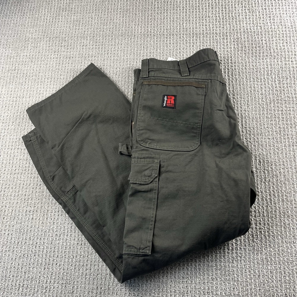 Wrangler Pants Mens 36x30 Riggs Workwear Olive Ripstop Ranger Utility Cargo Work